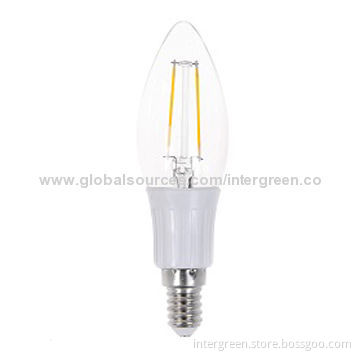 Traditional LED Bulb with 2W Power, Filament 2-piece, 200lm Luminous Flux